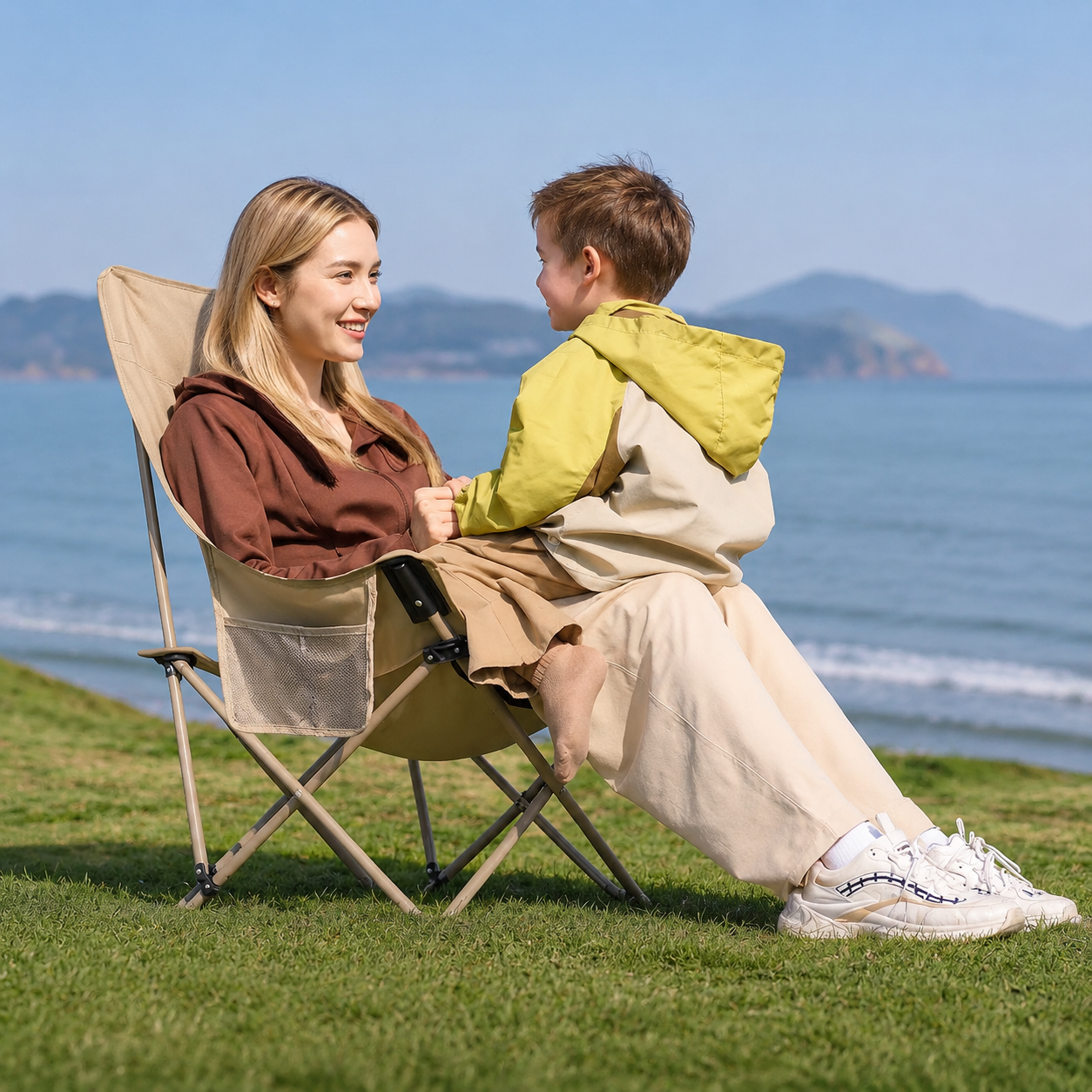 Crescent High-Back Folding Camping Chair
