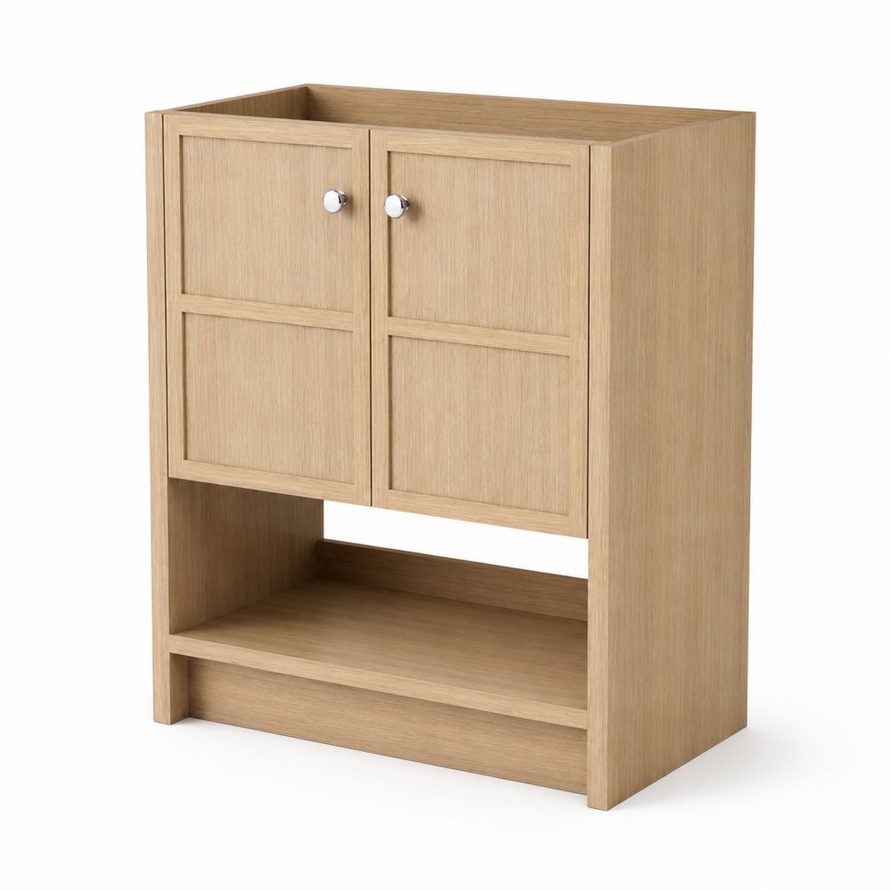 Waschtischunterschrank Holz 2 Türen Eiche