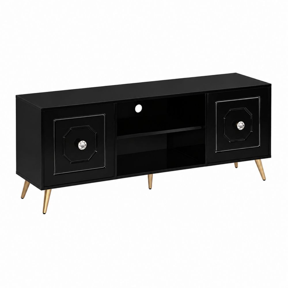 TV- und Medienmöbel Schwarz MDF 150cm