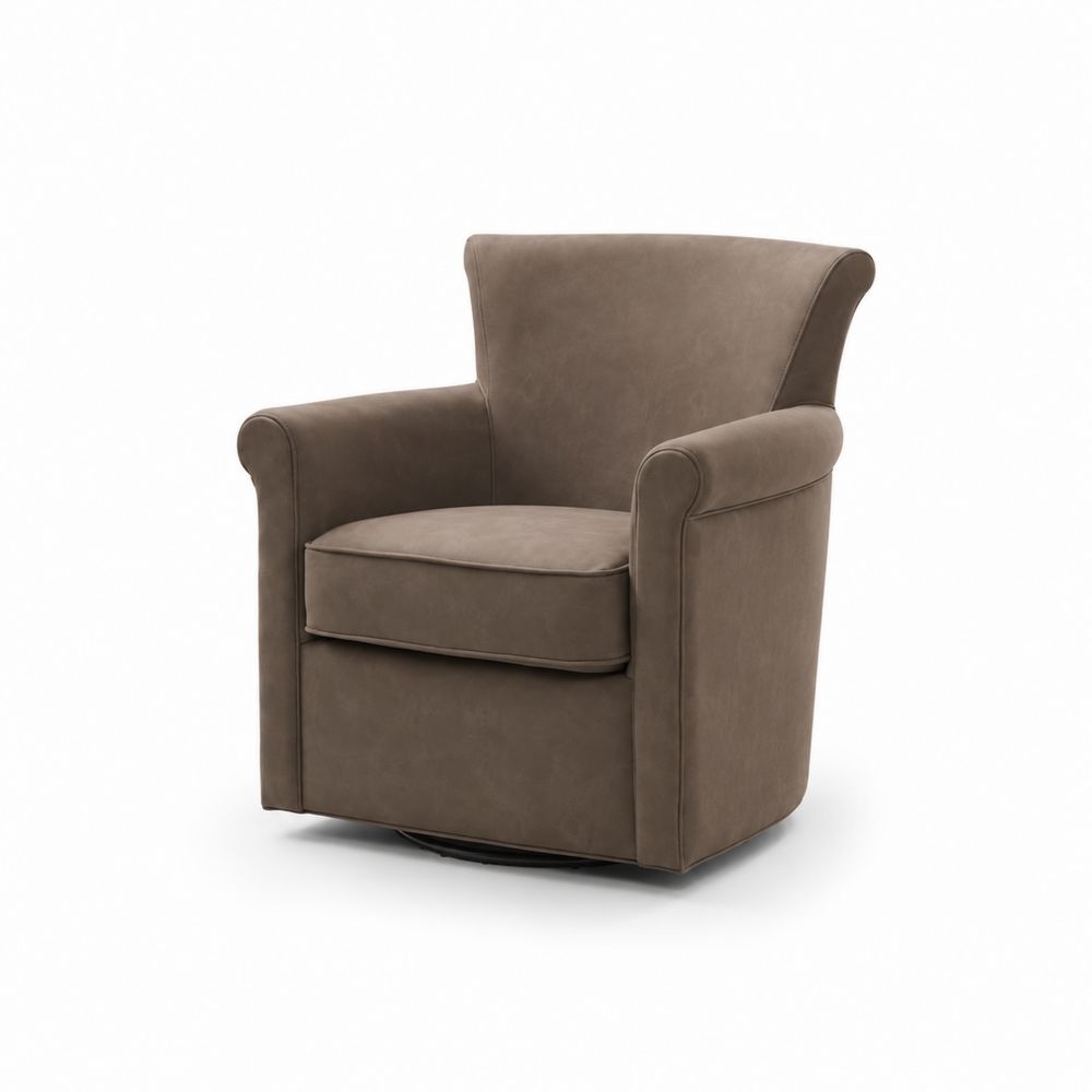 Drehsessel Mikrofaser Braun 85x80x90cm