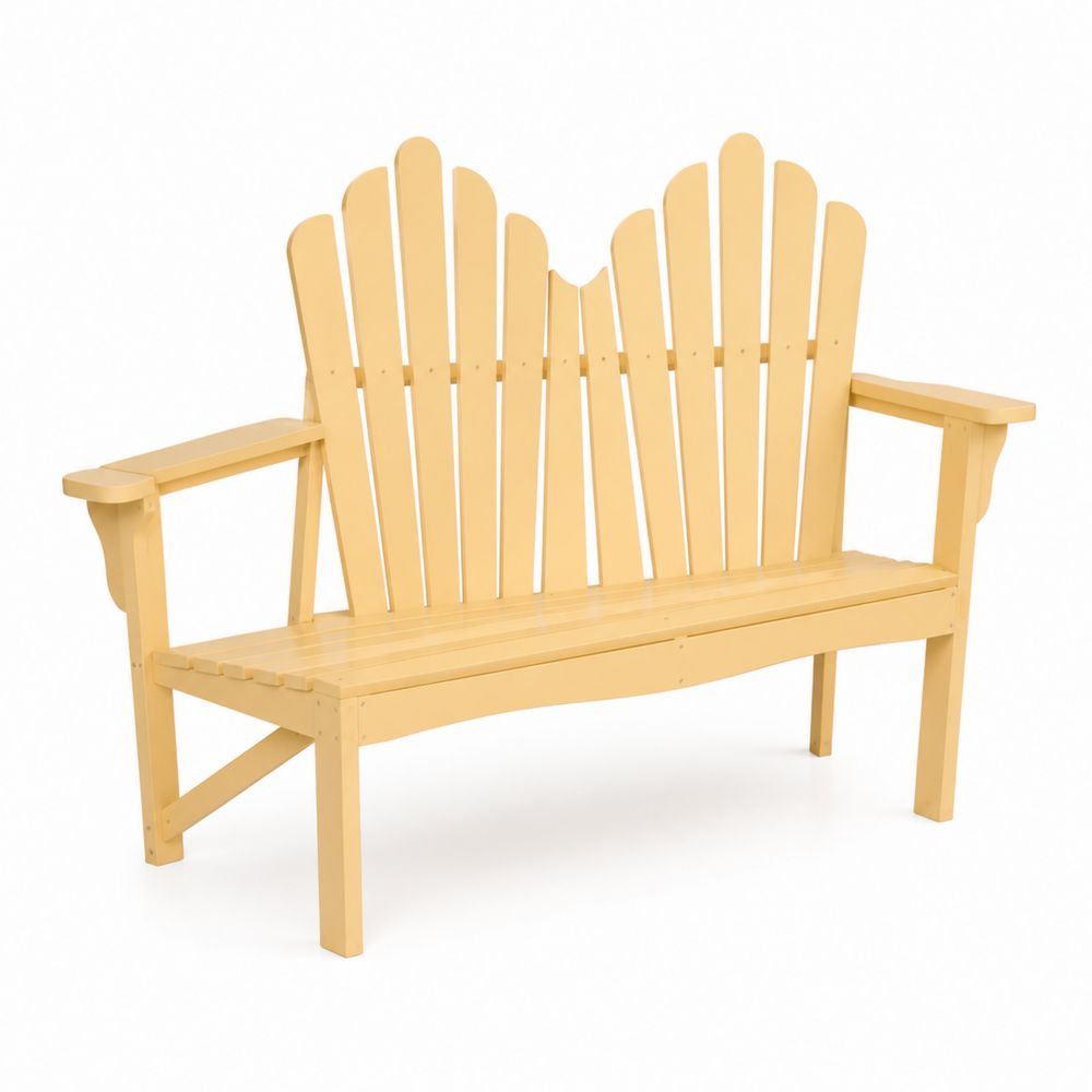 Gartenbank 2-Sitzer Holz Gelb