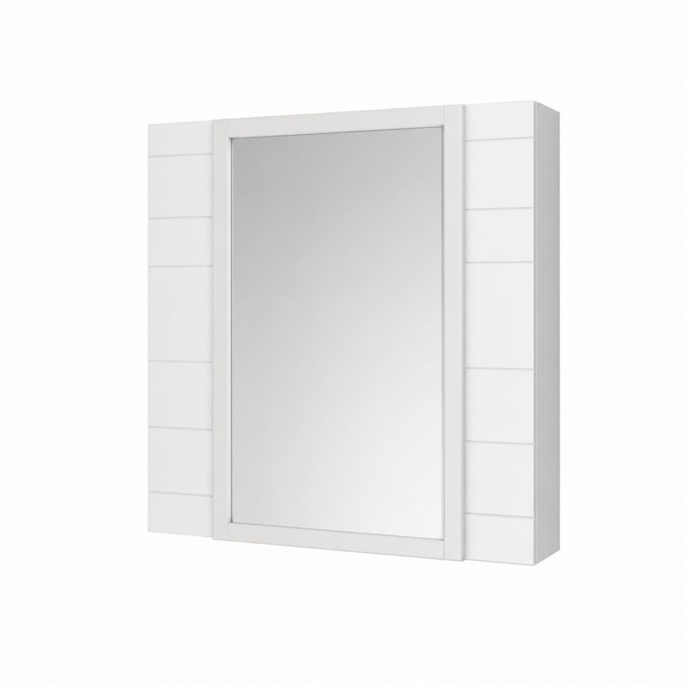 Spiegelschrank rechteckig MDF Weiß 60x80 cm