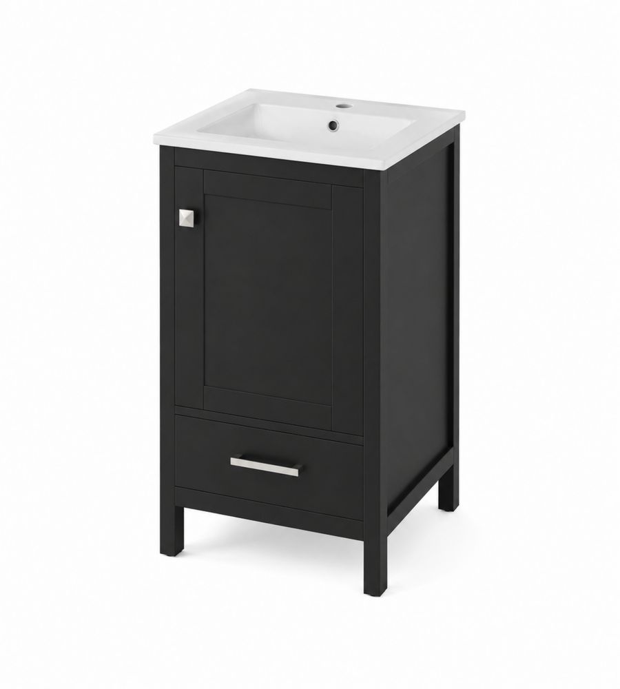 Einzelwaschtischunterschrank 60x45x85 cm MDF Schwarz