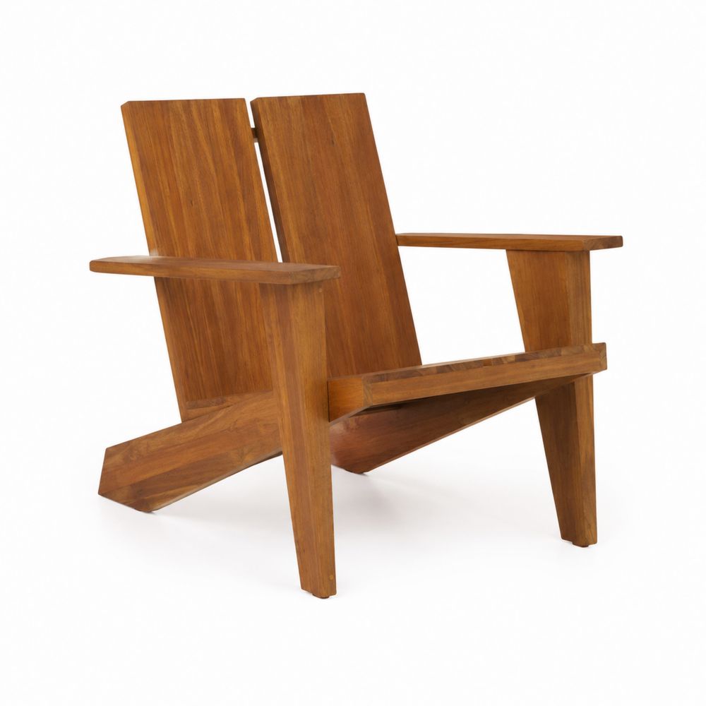 Teakholz Adirondack-Stuhl, Braun, 90cm Höhe