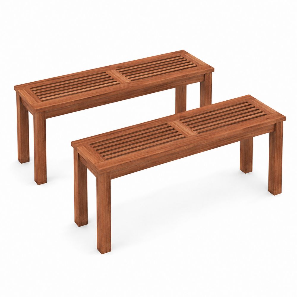 Gartenbank-Set aus Akazienholz 120 cm