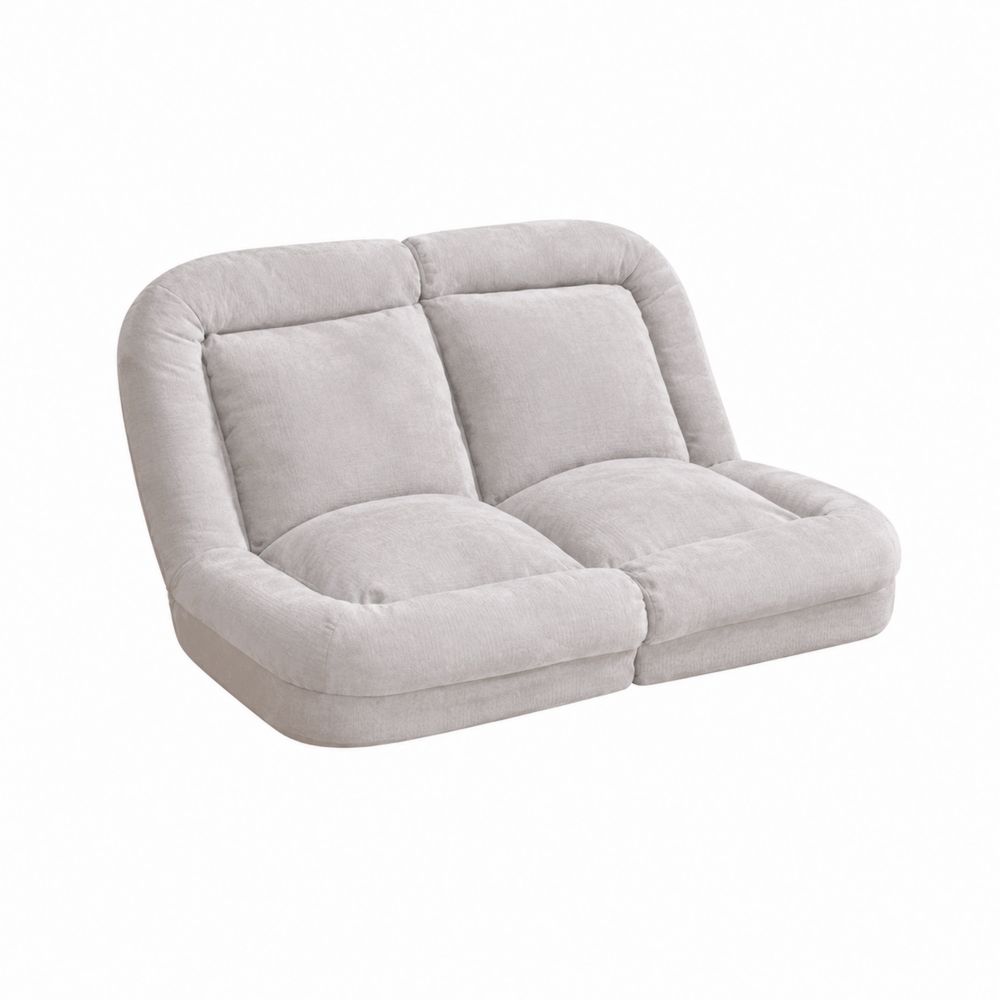 2-Sitzer Sofa Cordstoff Grau 150x85x80 cm
