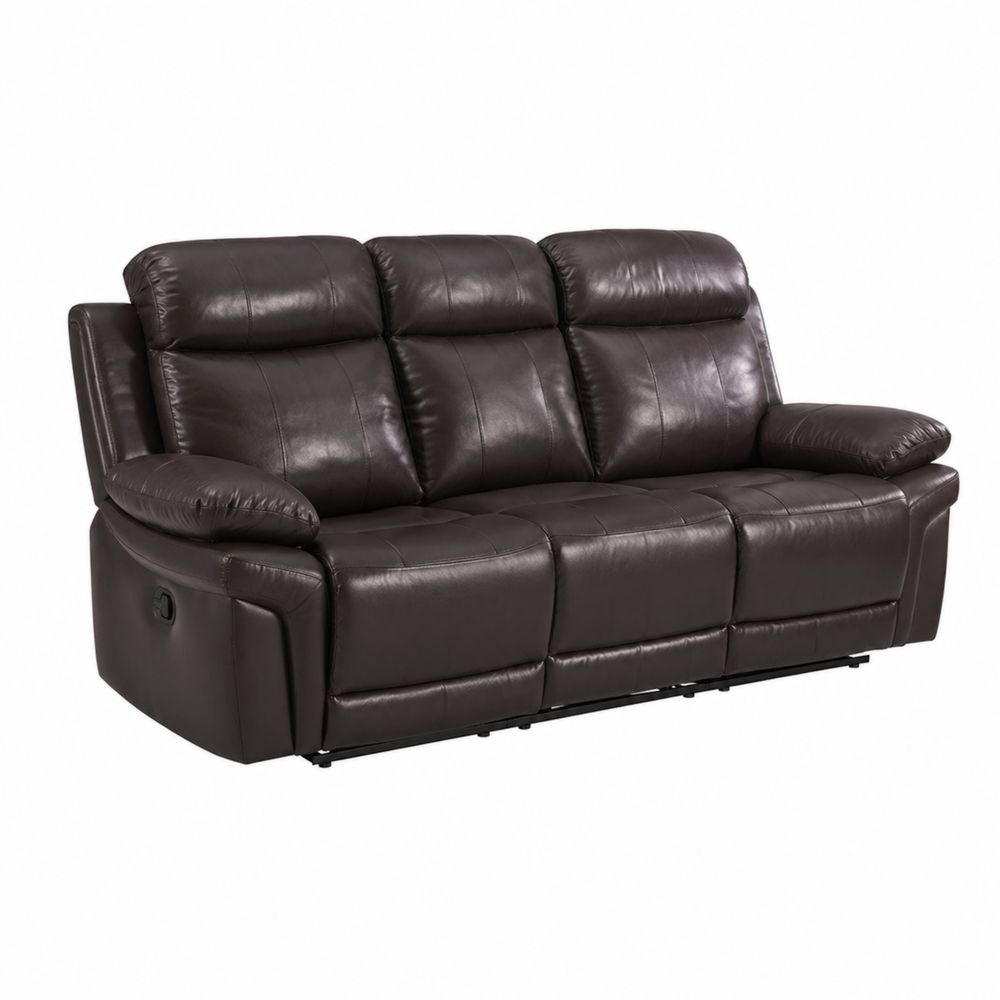 3-Sitzer Sofa Leder Braun 210 cm