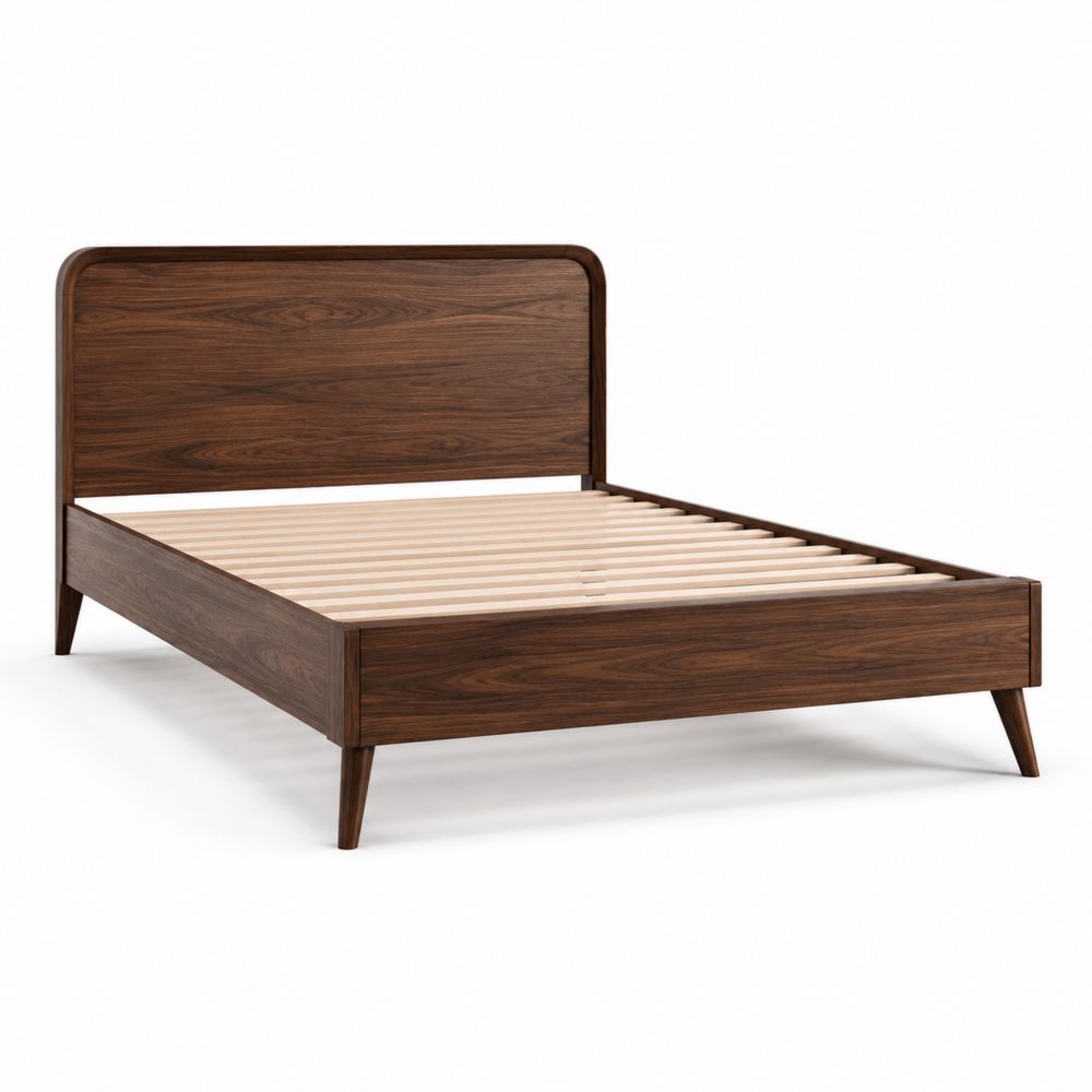 Letto matrimoniale in legno di noce 200x160 cm