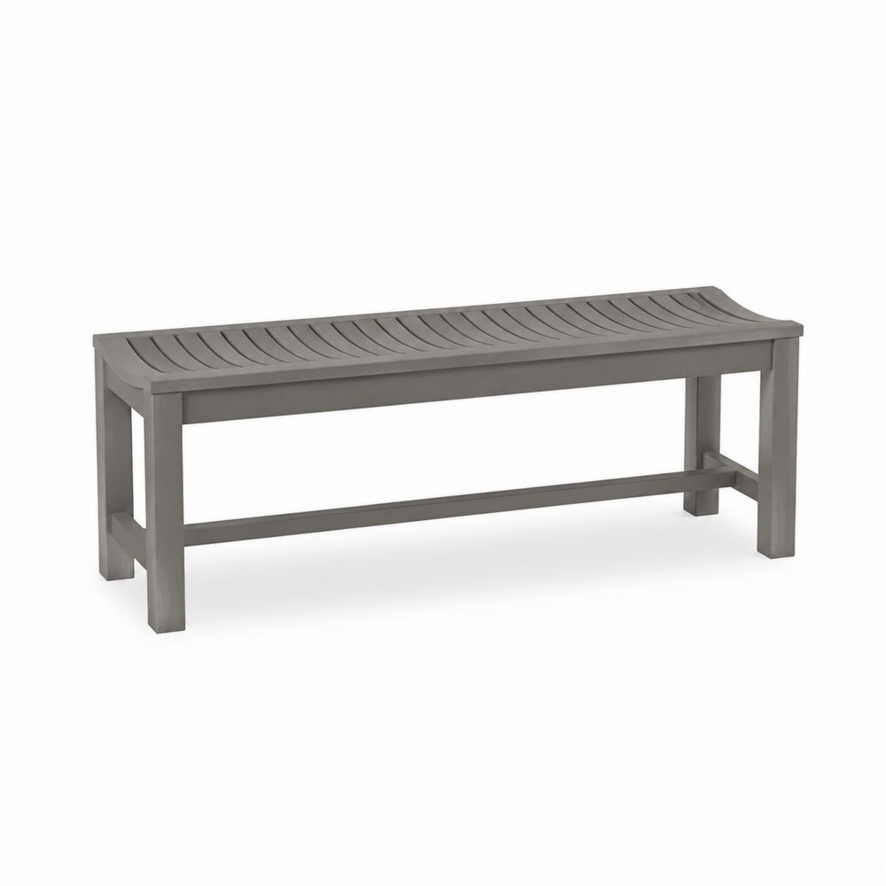 Panca da giardino in alluminio grigio