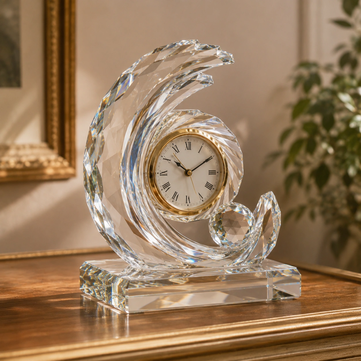 Reloj Decorativo Luna de Cristal