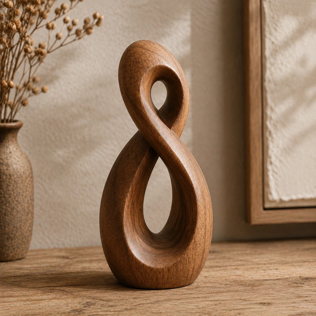 Escultura Infinito de Madera