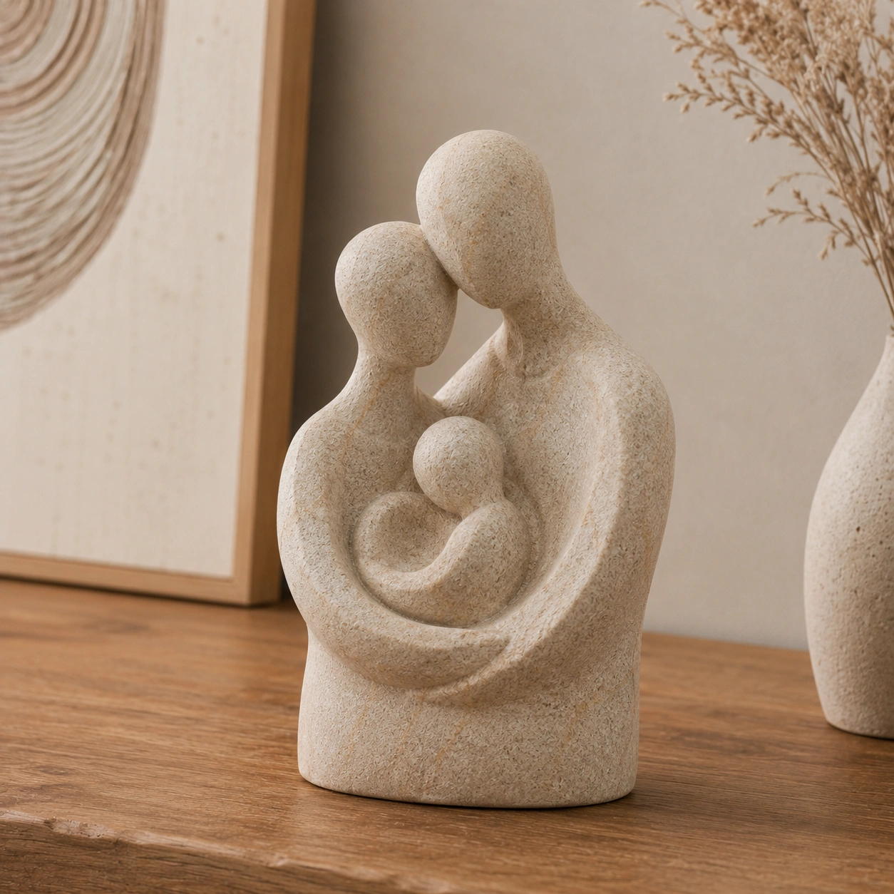 Escultura Familia Abstracta Beige