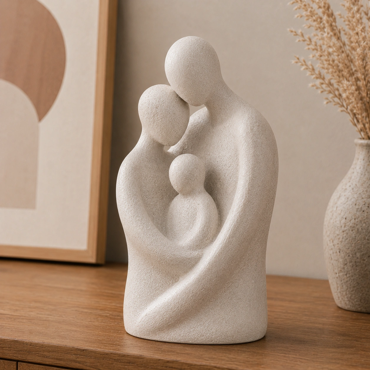 Escultura Familia Moderna Blanca