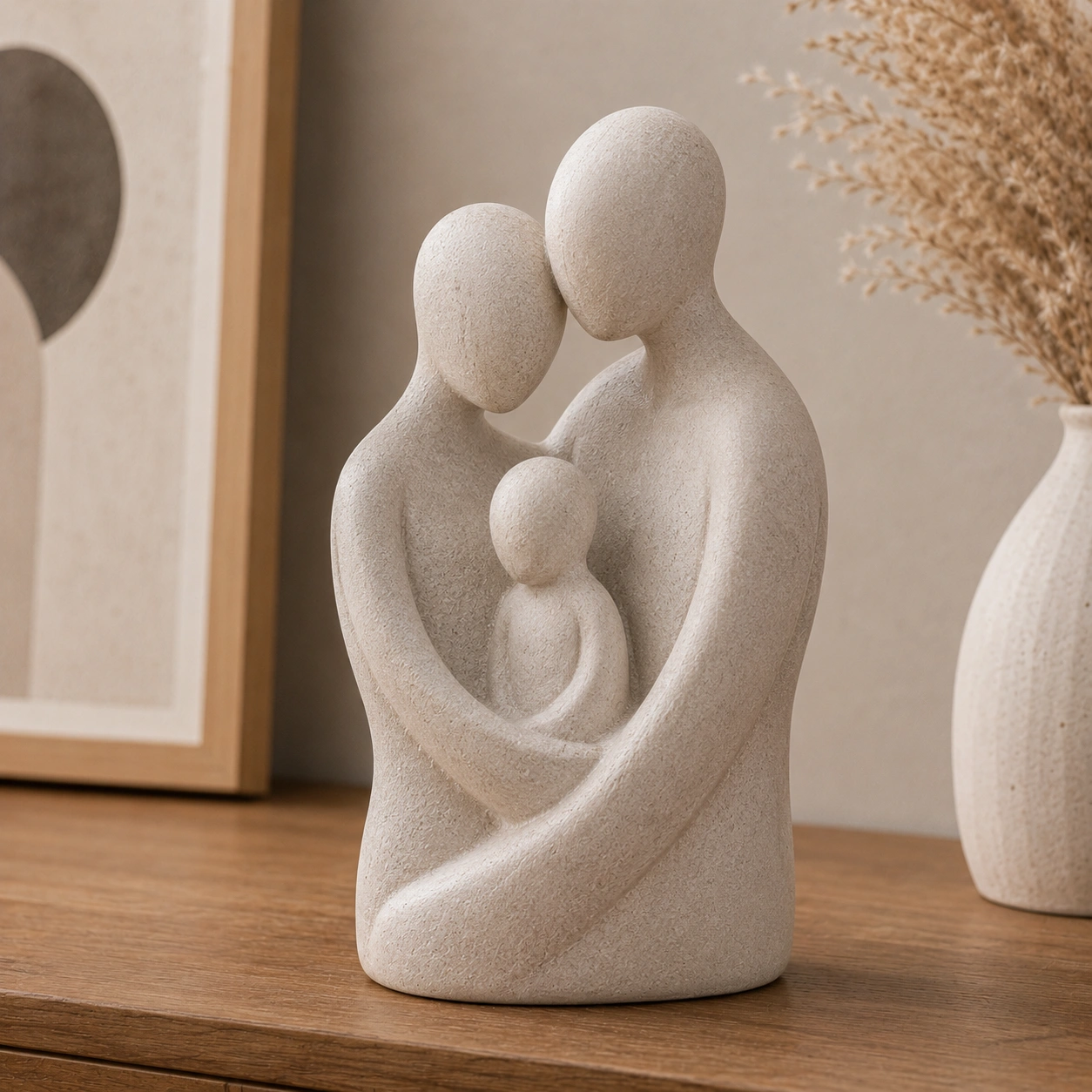 Figura Familiar Minimalista Blanca