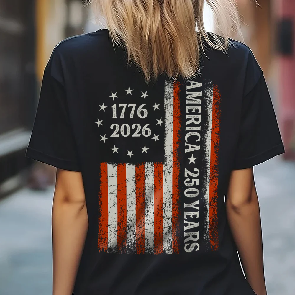250 Years America Flag 250th Birthday 1776-2026 Shirt, 4th Of July Shirt