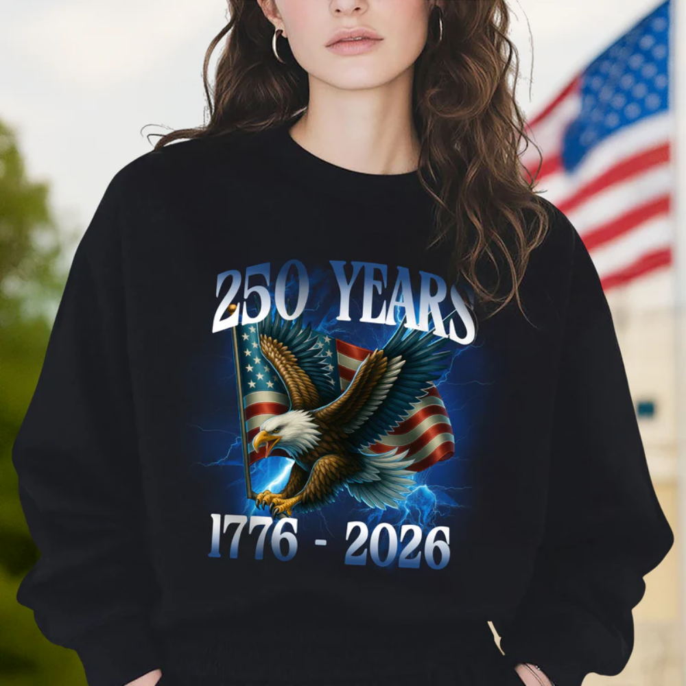 America 250 Years With Eagle Shirt, 4th of July Celebrate Shirt