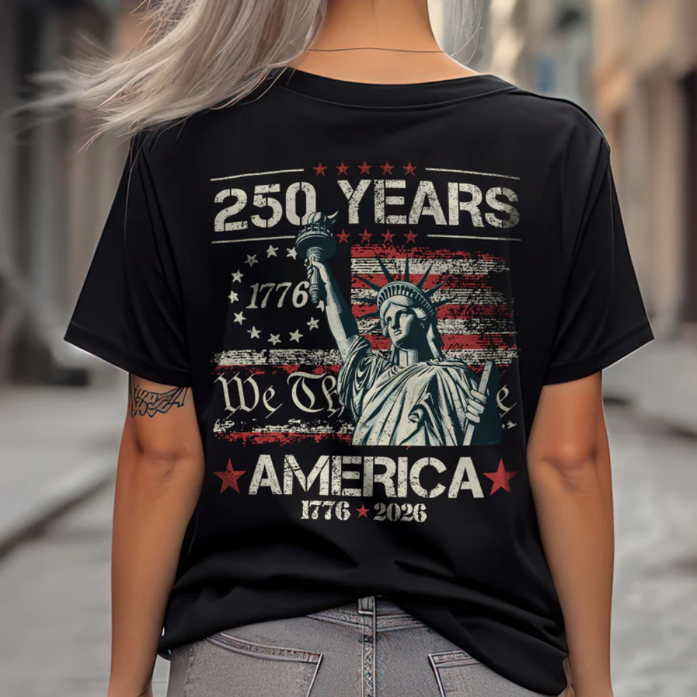 Celebrate Our America 250th Anniversary We The People Back Side Shirt, 4th of July Shirt