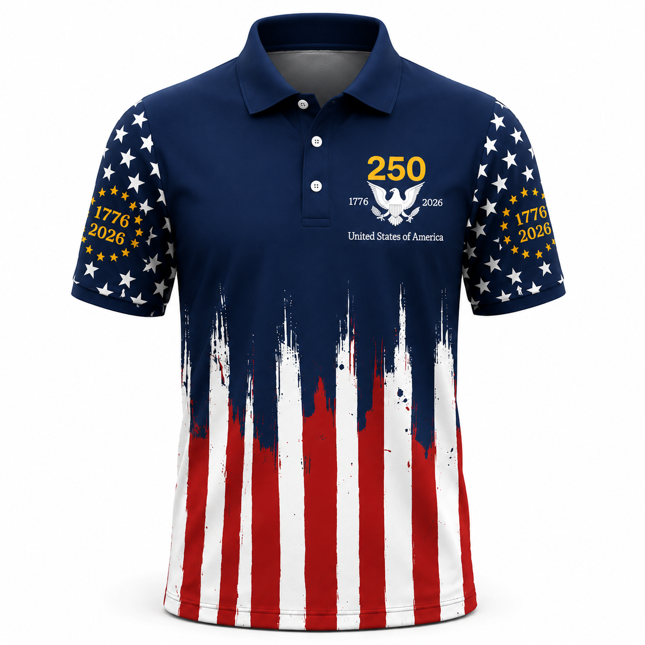 250 Years We The People Golf - USA 250th Anniversary Polo Shirt