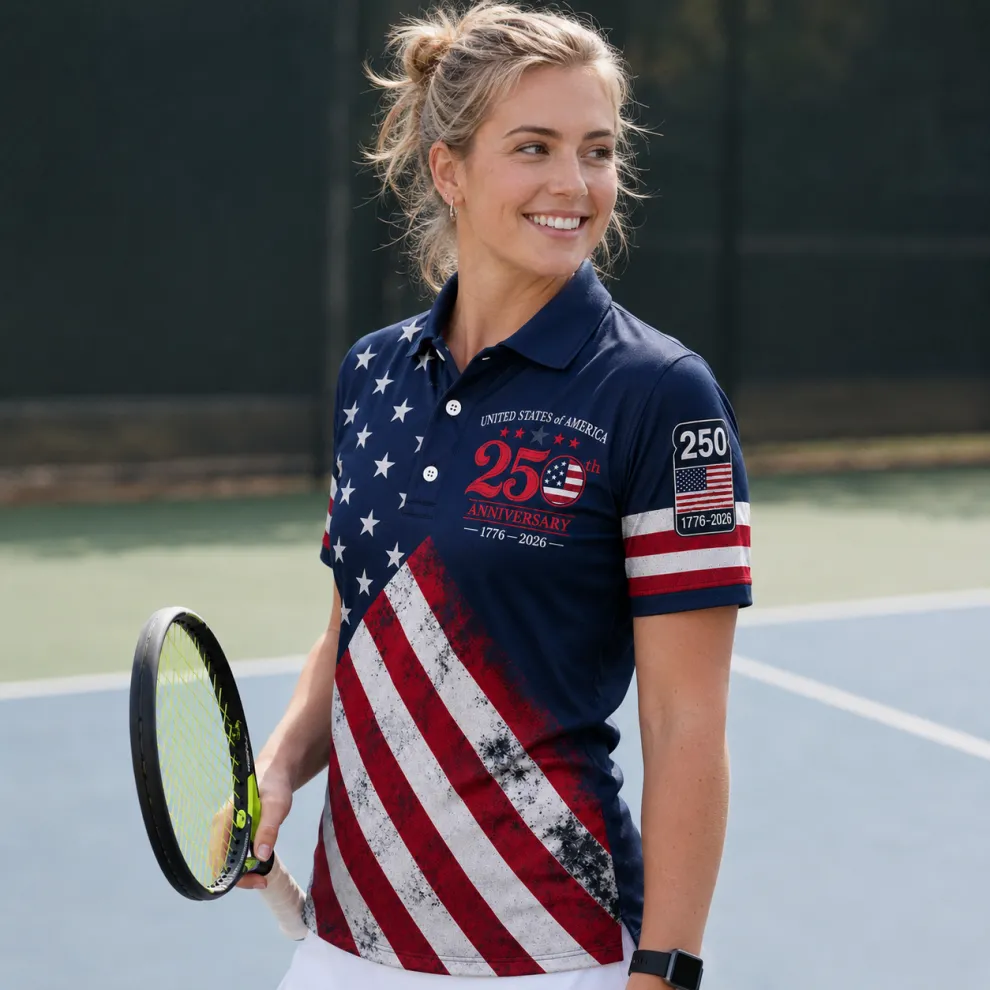 250 Years We The People Golf - USA 250th Anniversary Polo Shirt