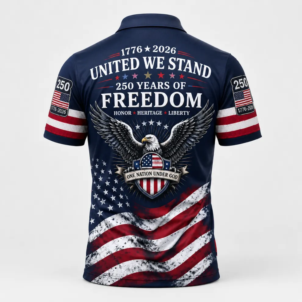 250 Years We The People Golf - USA 250th Anniversary Polo Shirt