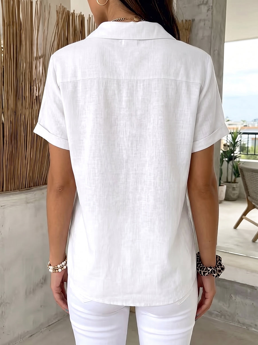 American-style Patriotic Retro Cotton-linen Shirt