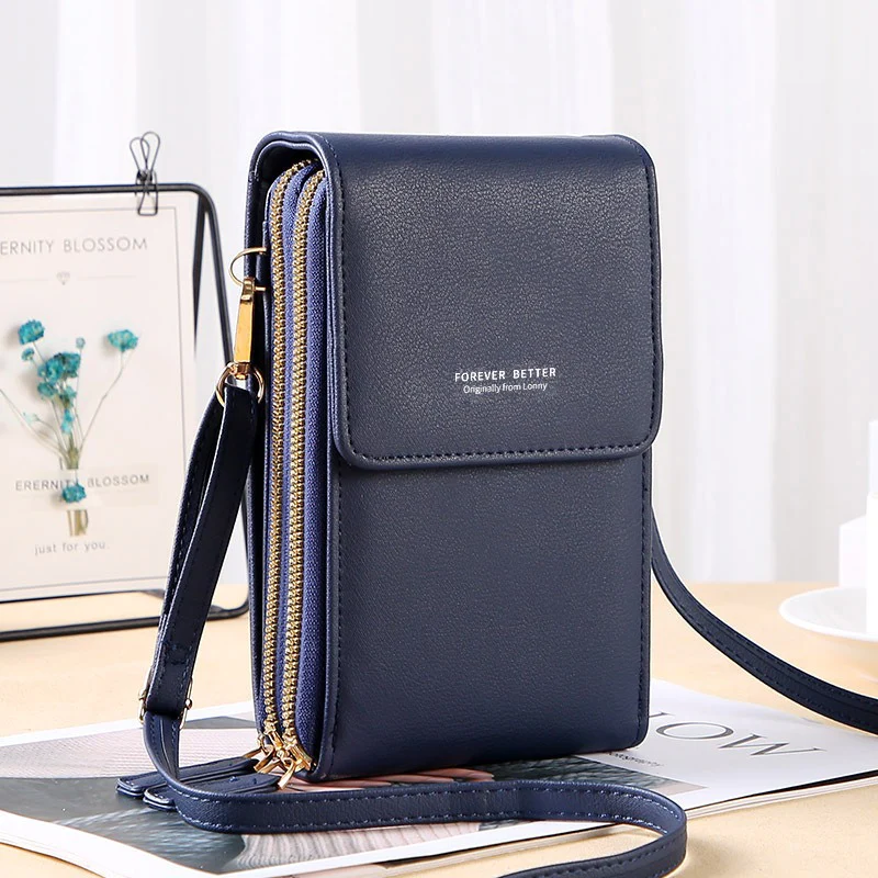 Touch Screen Cell Phone Purse Soft Leather Women's Shoulder Bag