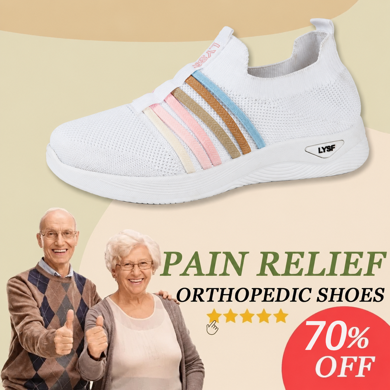 🔥LAST DAY 70% OFF🔥Orthopedic shoes suitable for middle-aged and elderly women.