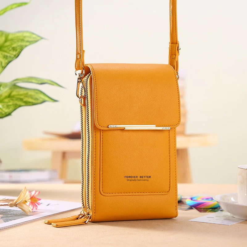 Touch Screen Cell Phone Purse Soft Leather Women's Shoulder Bag