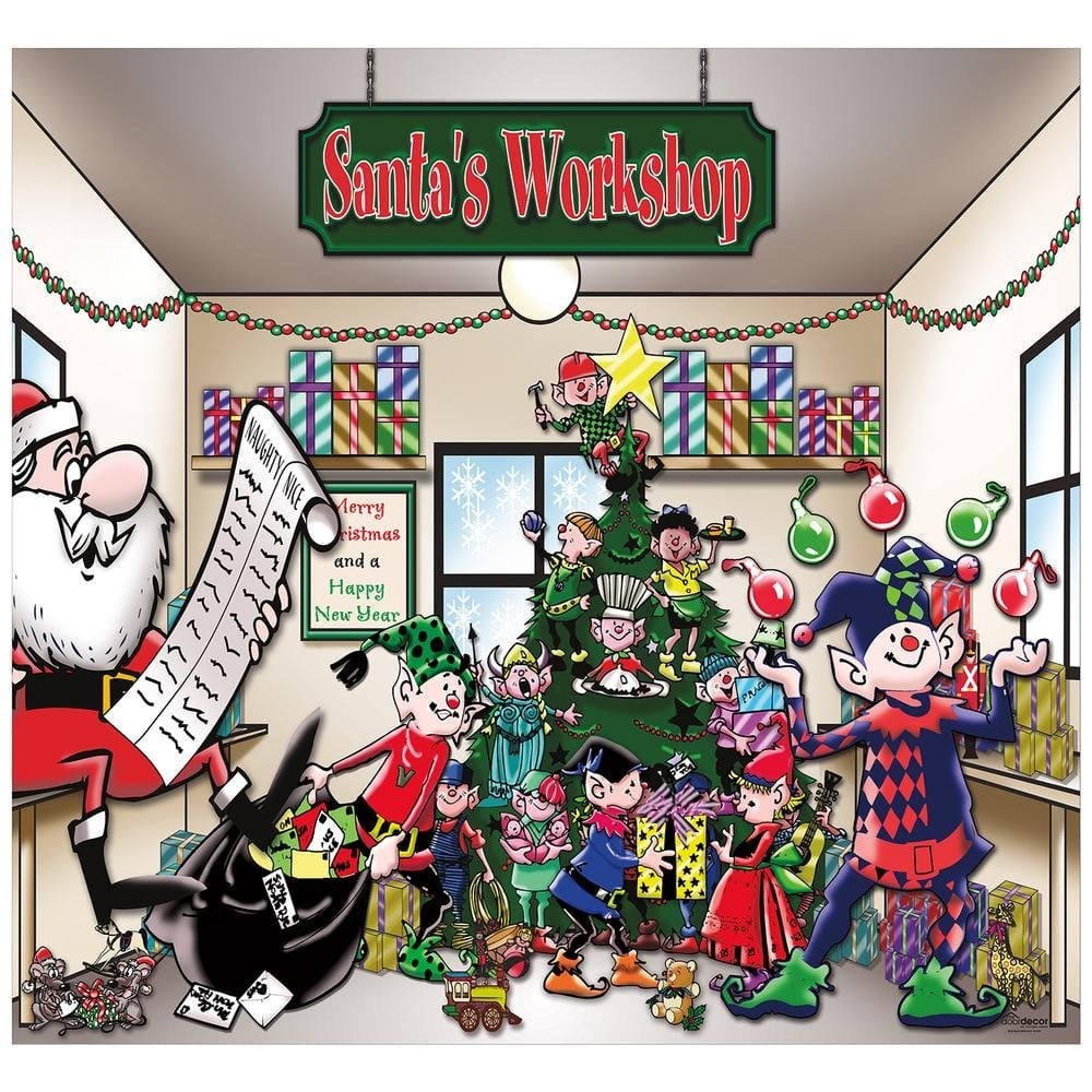🎁Santa's Workshop Garage Door