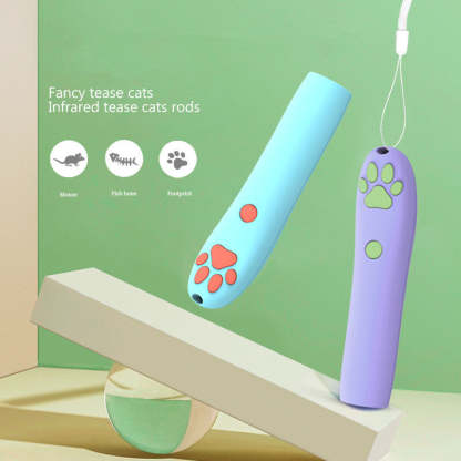 Interactive LED laser pointer toy for cats