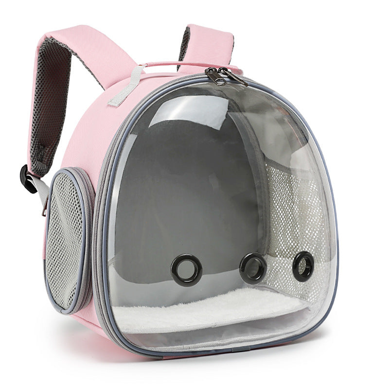 Transparent pet carrier backpack for small animals