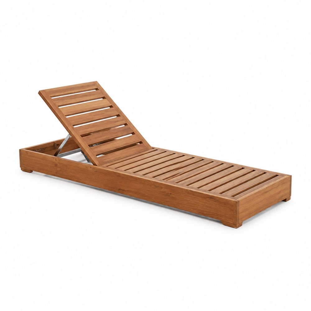 Sdraio in Legno Massello di Teak Regolabile