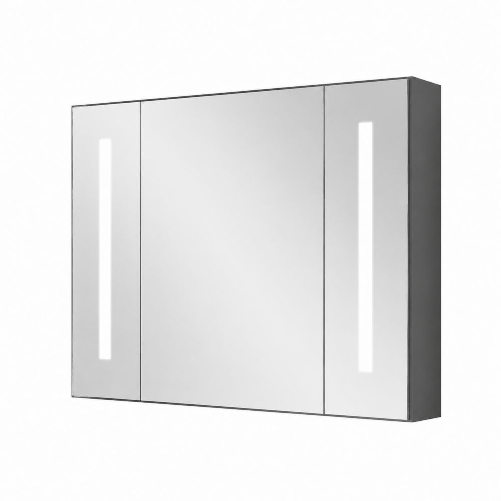 Specchiera contenitore in vetro temperato con LED