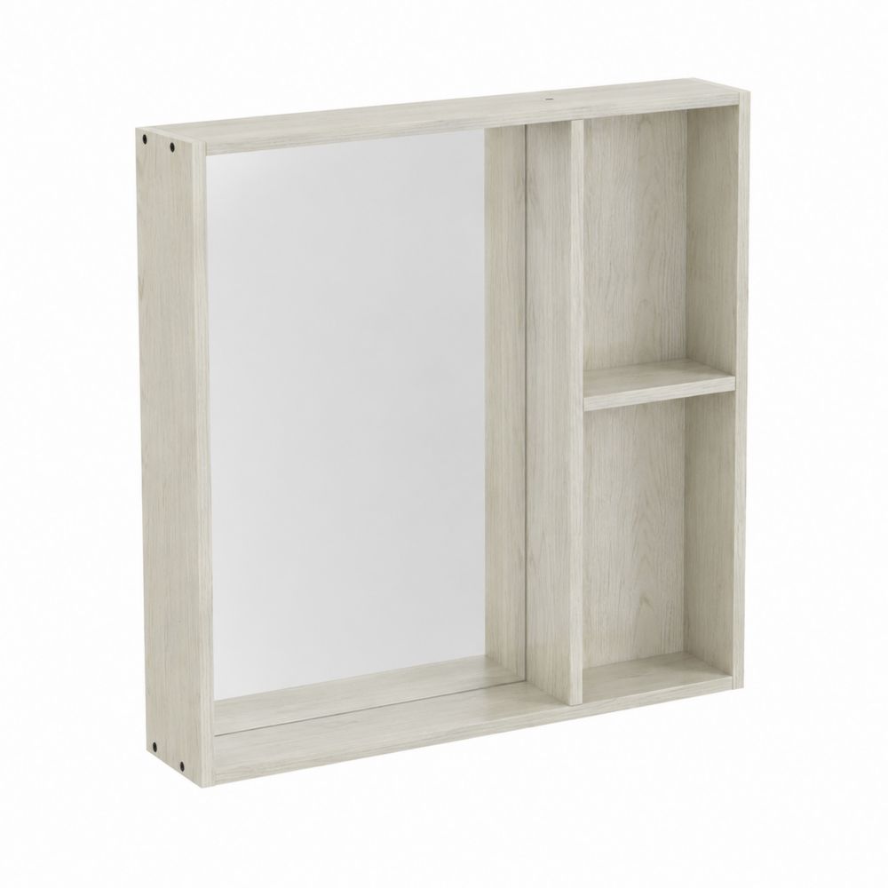 Specchiera Contenitore Bagno in Legno Bianco