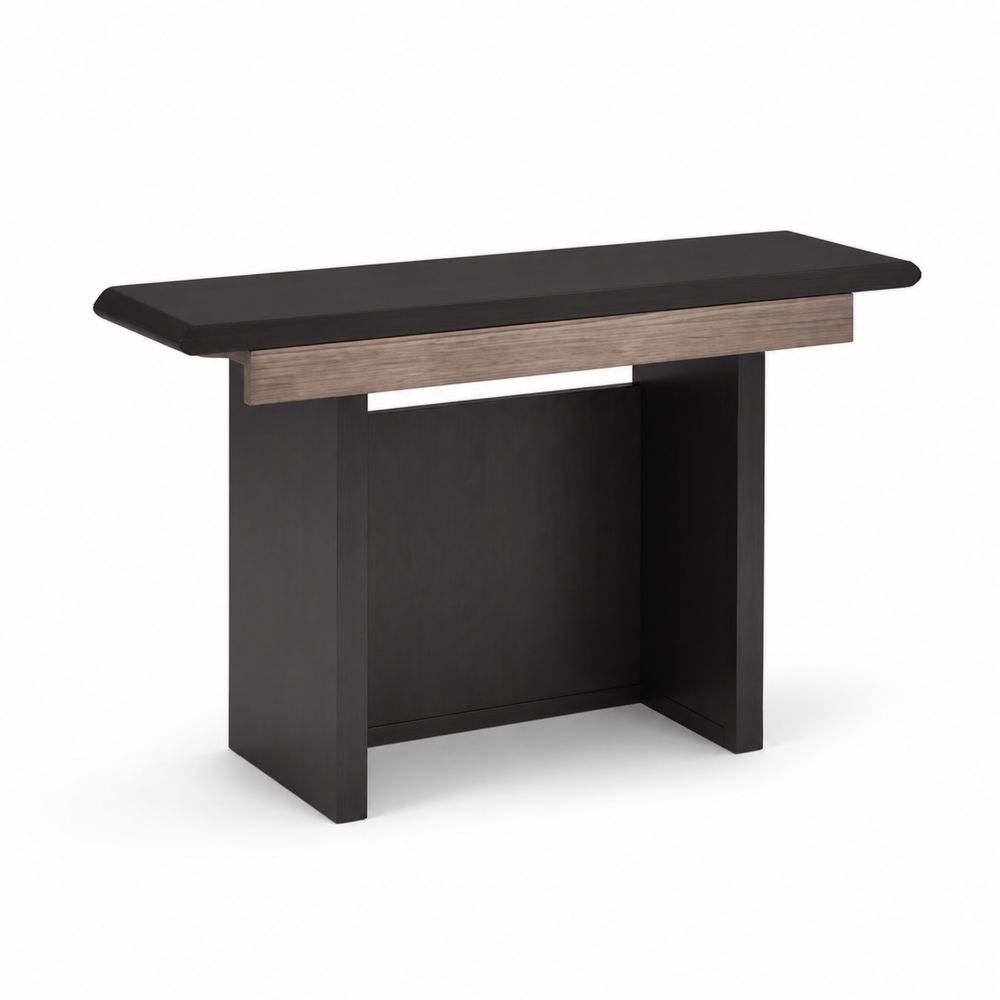 Tavolo Consolle Rettangolare in Legno Composito Nero 120x40x75 cm