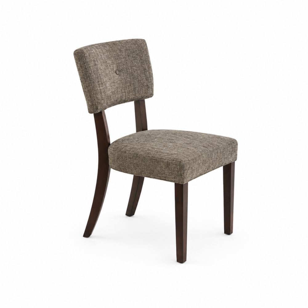 Sedia da pranzo in tessuto con gambe in legno