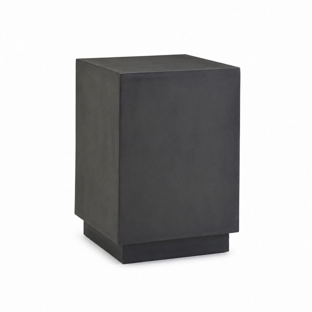 Tavolino Laterale Rettangolare in Cemento Scuro 30x30x50 cm