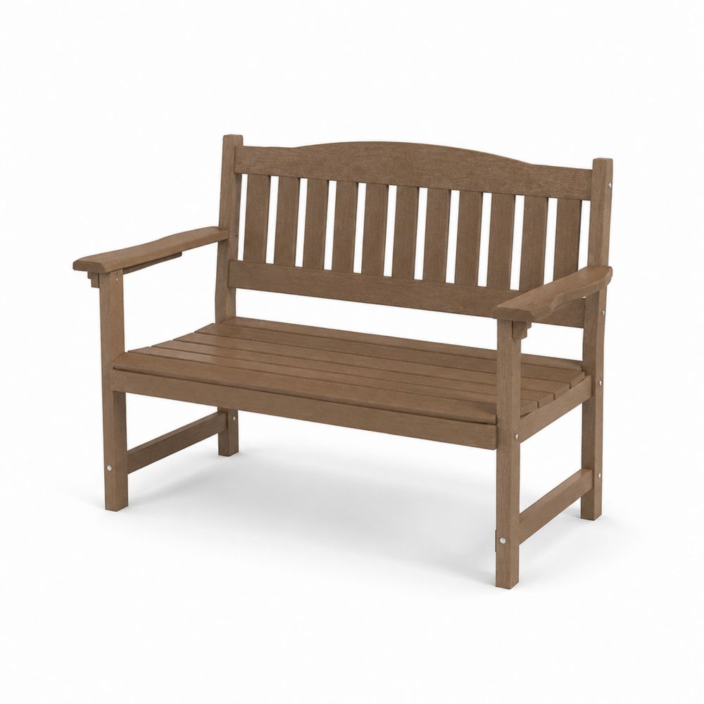 Panca da giardino in legno massello marrone