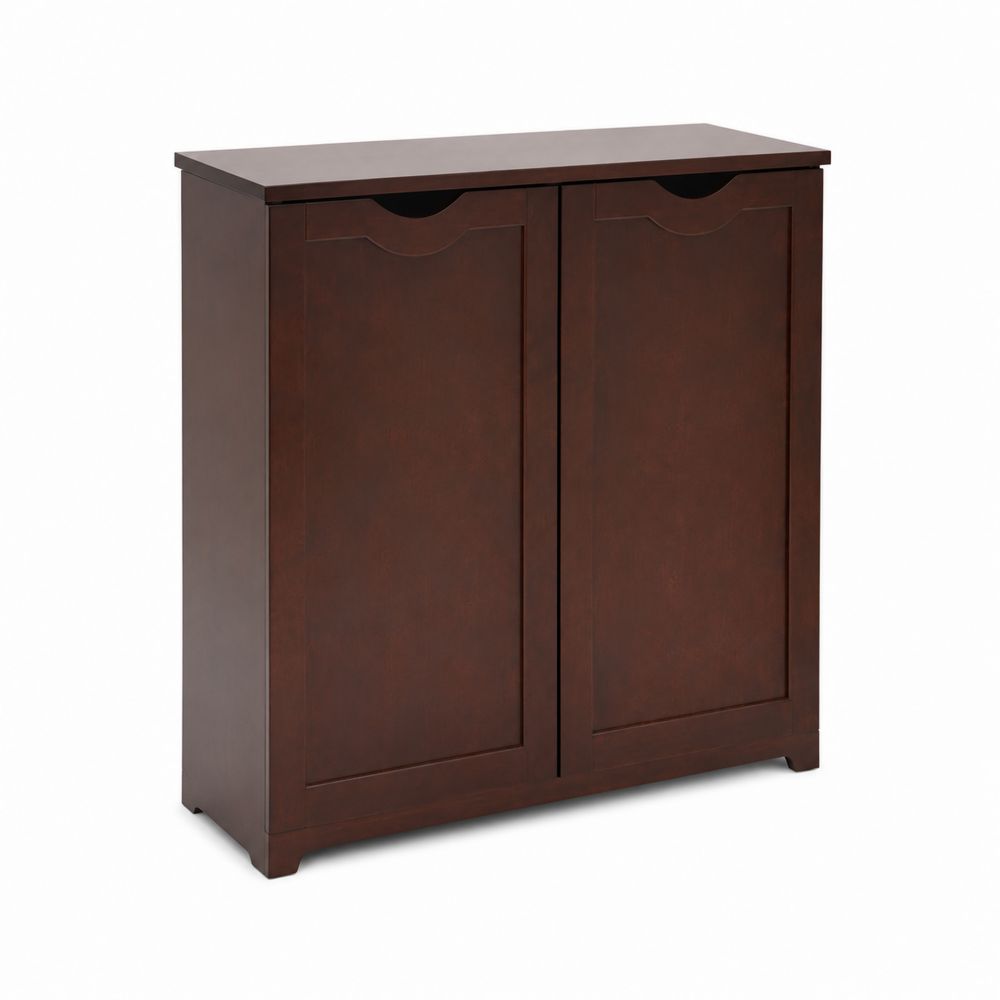 Scarpiera a Due Ante in Legno MDF Marrone