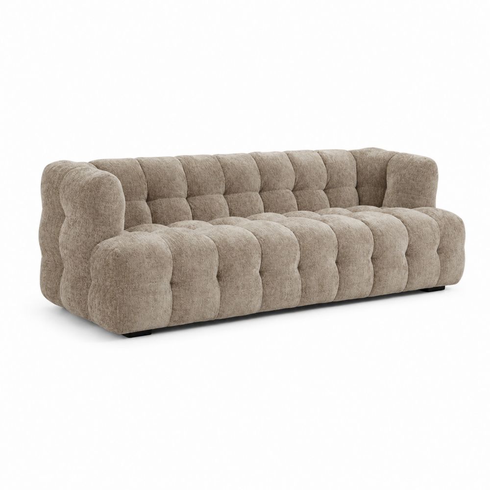 Divano 3 posti in tessuto beige