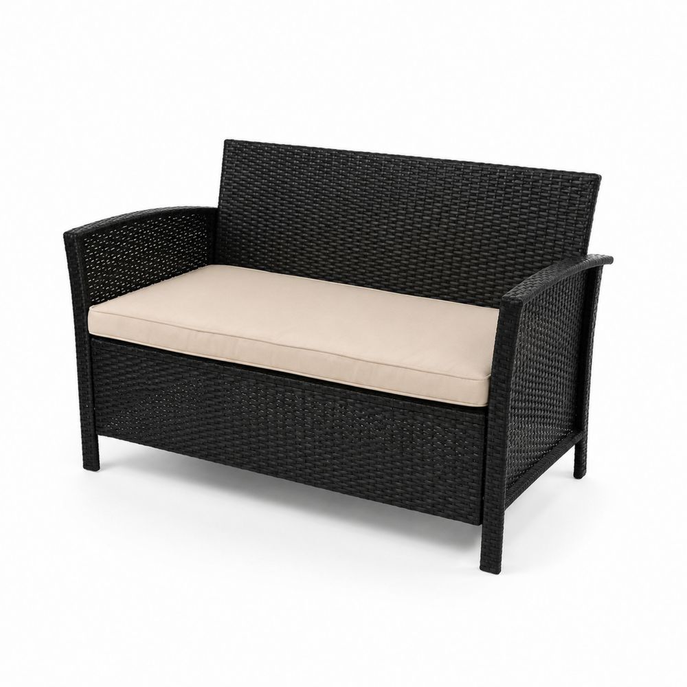 Divano da Giardino in Rattan con Cuscino