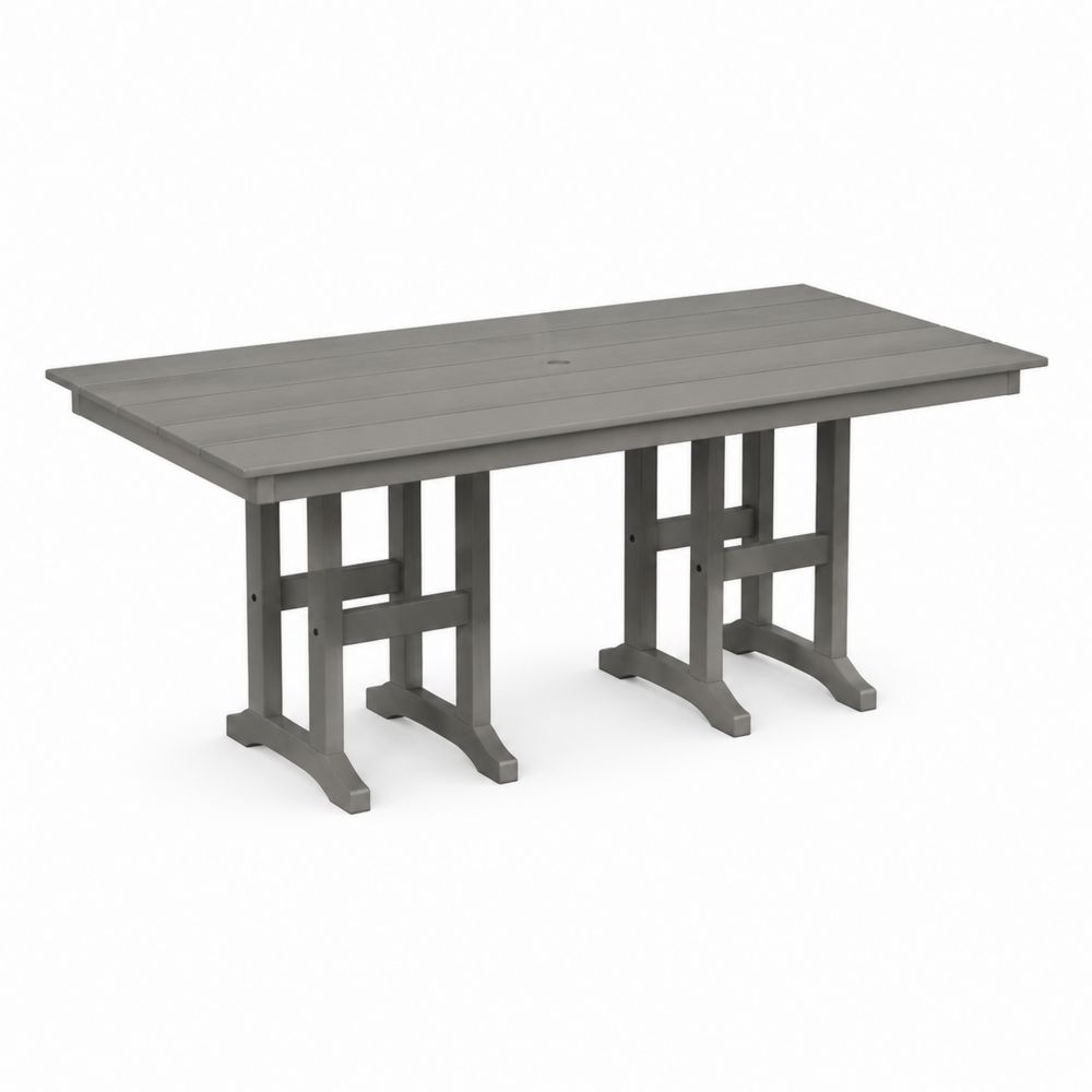 Tavolo da Giardino Rettangolare in Legno Grigio