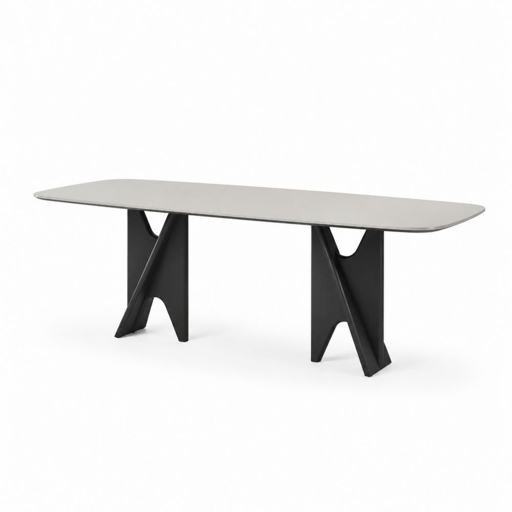 Tavolo rettangolare in ceramica e metallo 200x100 cm