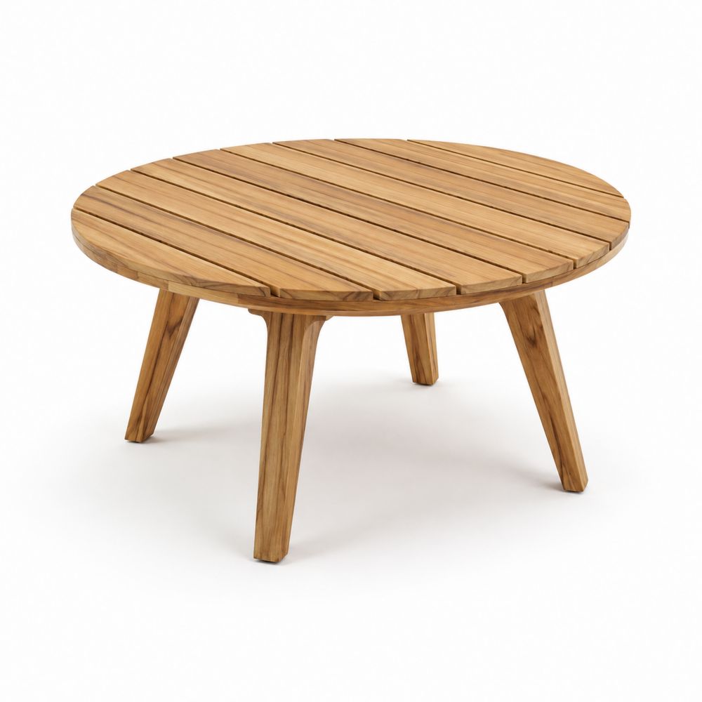 Tavolo rotondo in teak Ø100 cm