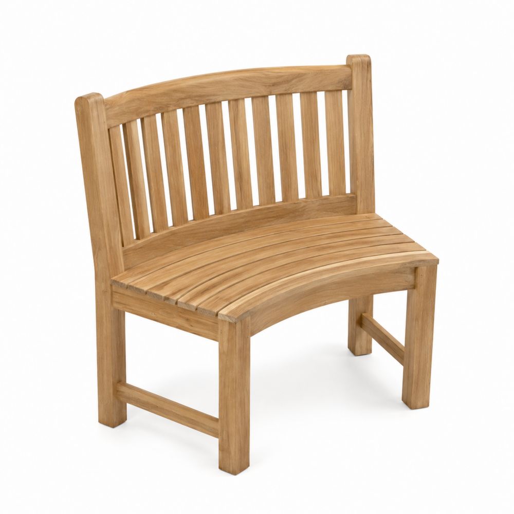Panca semicircolare in legno di teak-Zenwooda