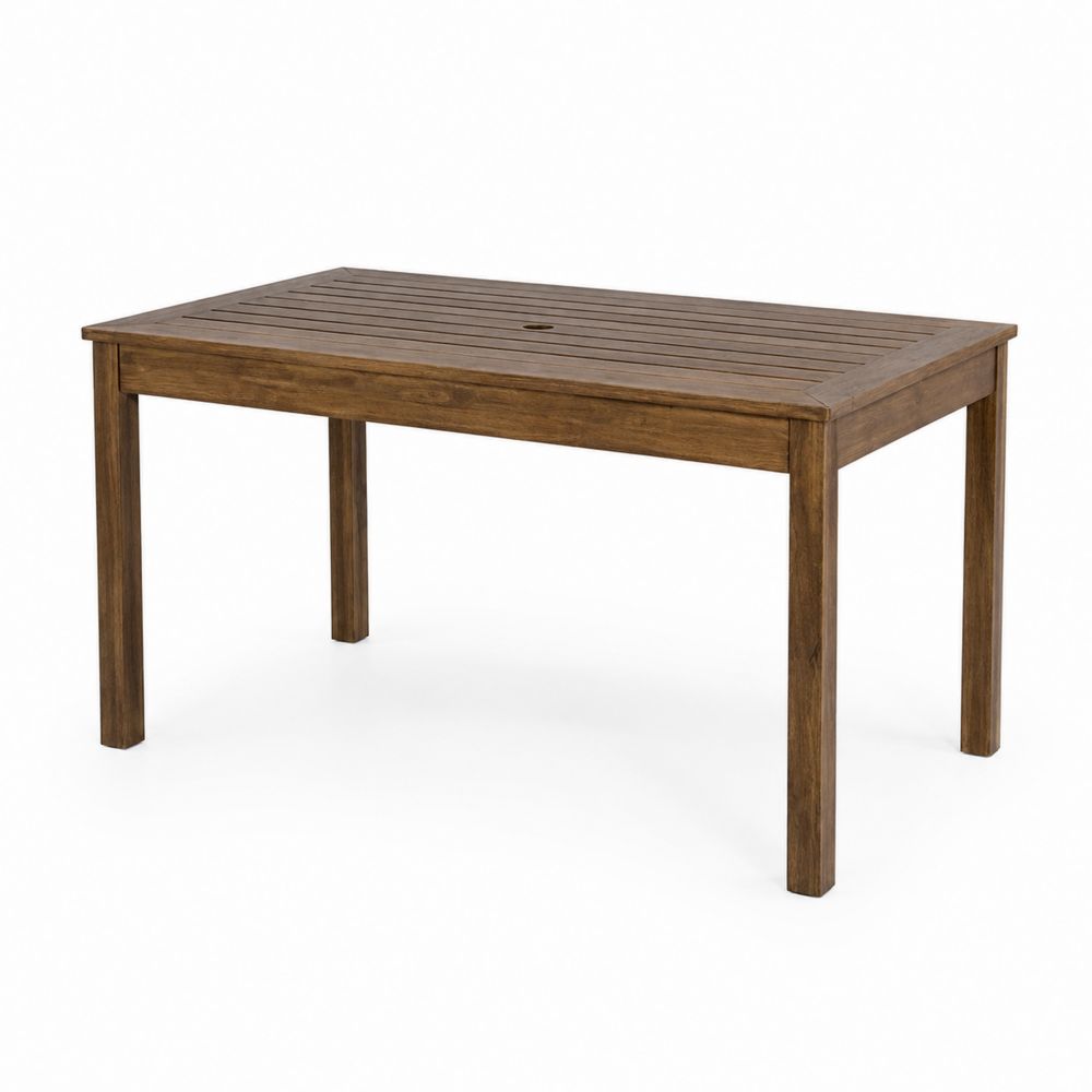 Tavolo da giardino in legno di acacia 150x90x75 cm-Zenwooda