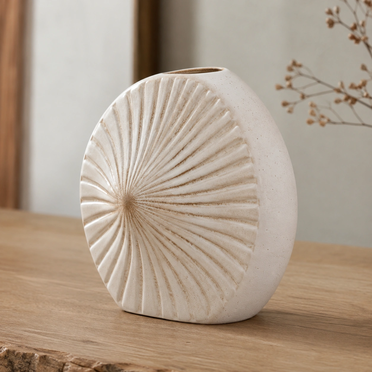 Jarron Ceramico Circular Moderno