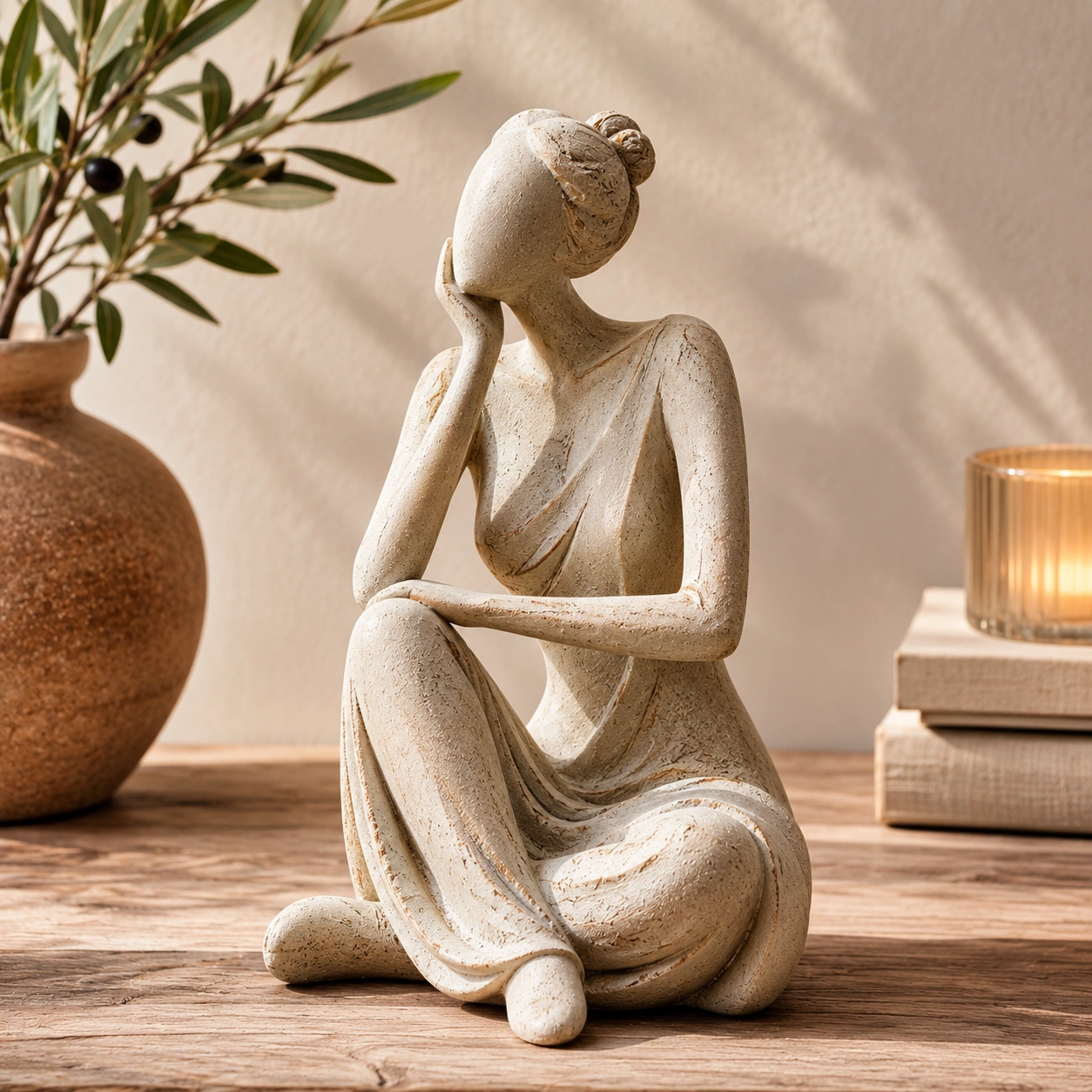 Escultura Mujer Sentada Artistica