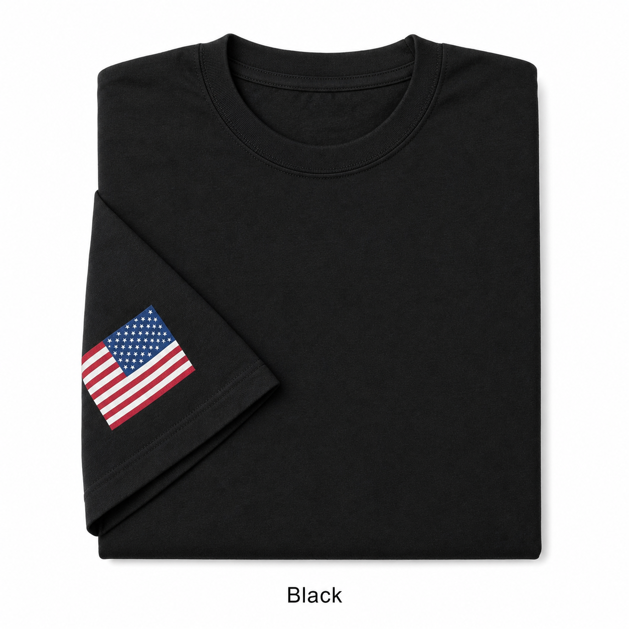Black flag sleeve work shirt SKU image