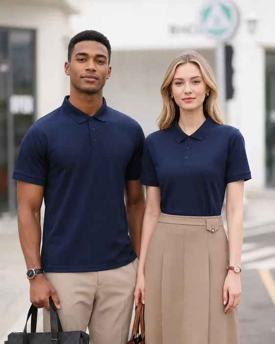 Men’s Ice Silk Polo Shirt – Breathable Quick-Dry Stretch Short Sleeve Polo